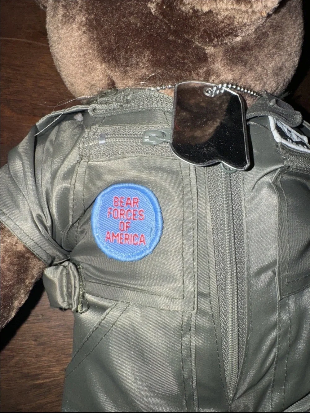 US Air force 1980s Plush Teddy Bear Stuff Animal Inflight Suit